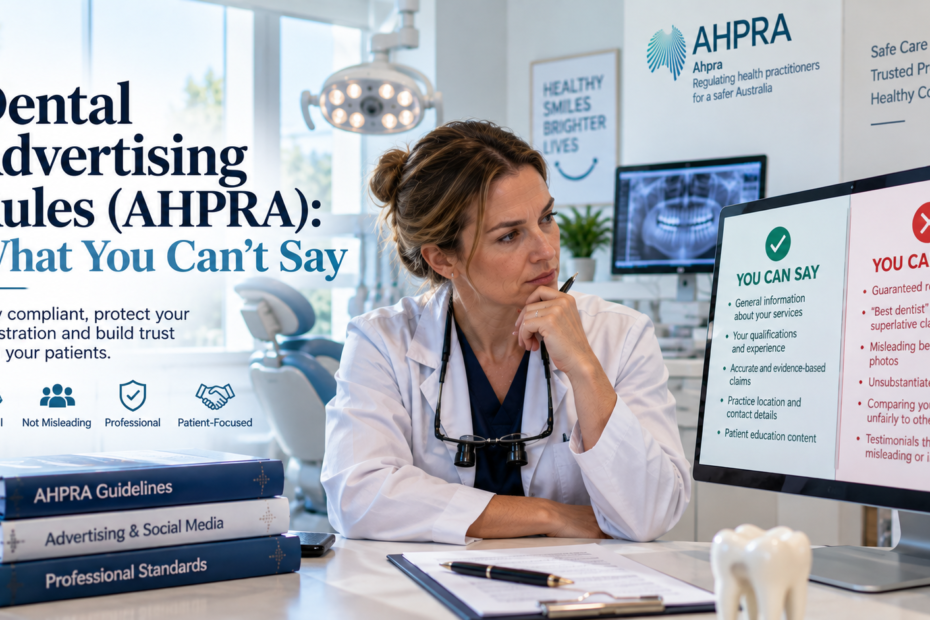 Dental Advertising Rules (AHPRA): What You Can't Say