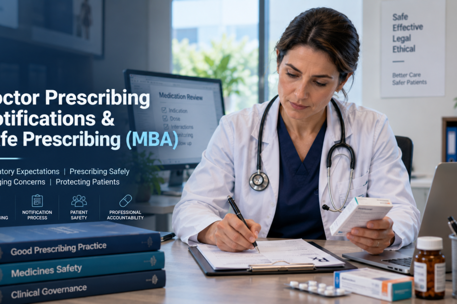 Doctor Prescribing Notifications & Safe Prescribing (MBA)