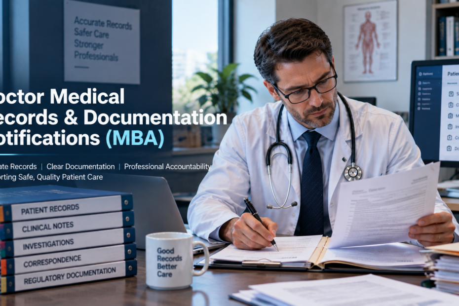 Doctor Medical Records & Documentation Notifications (MBA)